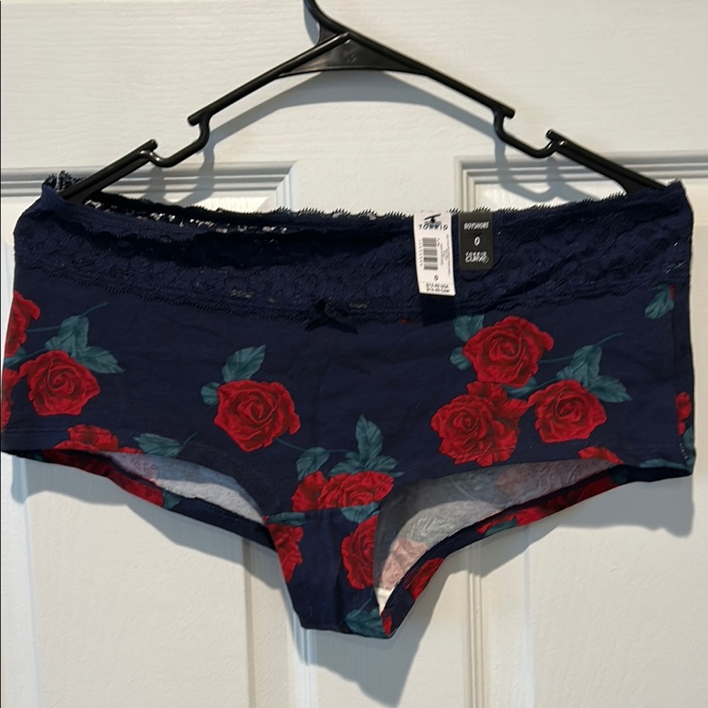 Torrid Floral Lace Trim Boyshort